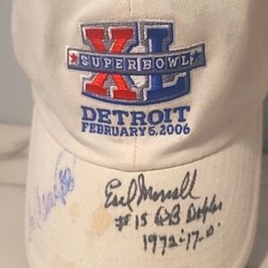 Super Bowl XL 40 Detroit 2006 Cap Quarterback Autographed Ball Cap Football